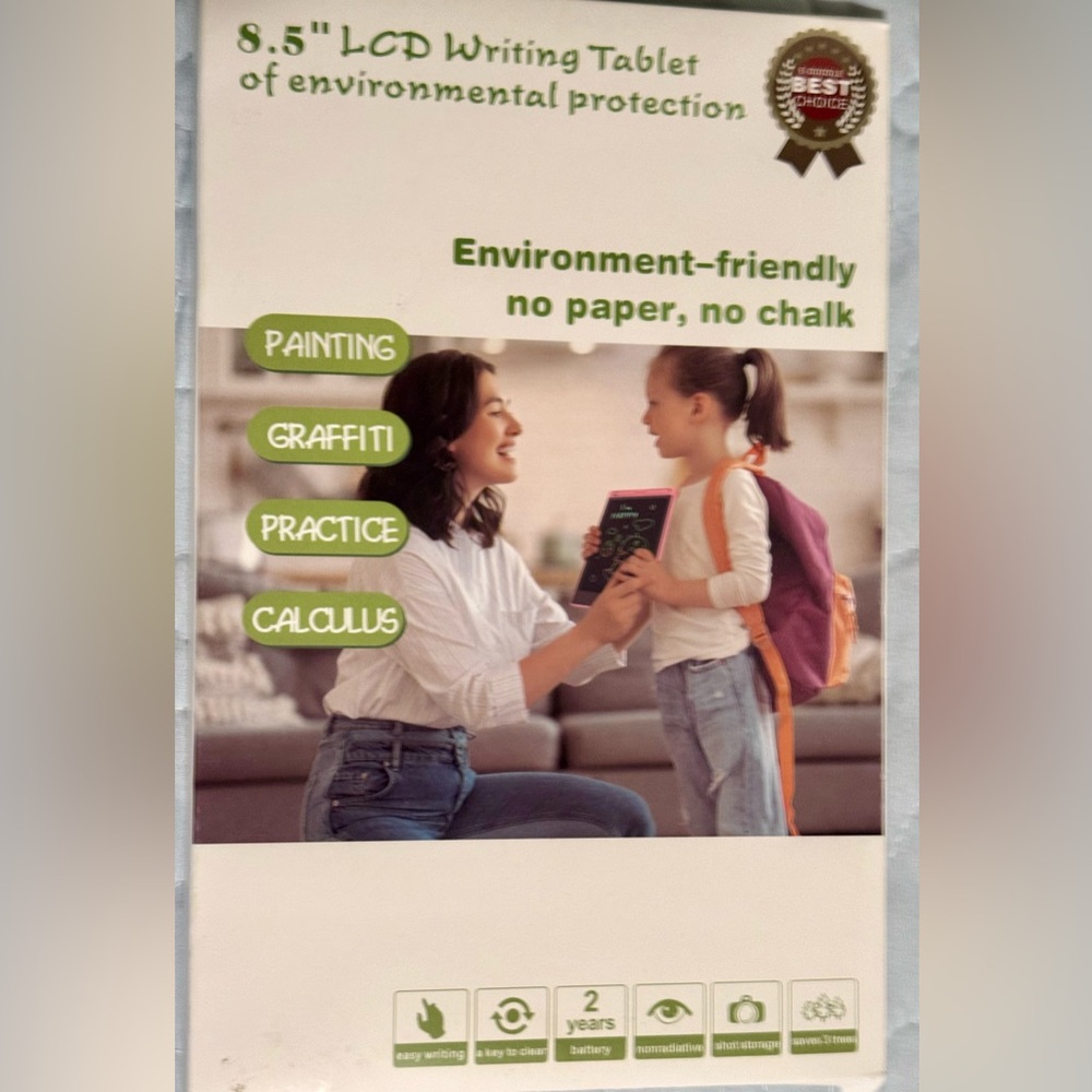 LCD Writing Tablet, NIB. 8.5-inch, Digital Drawing Pad with Stylus, Color: Red